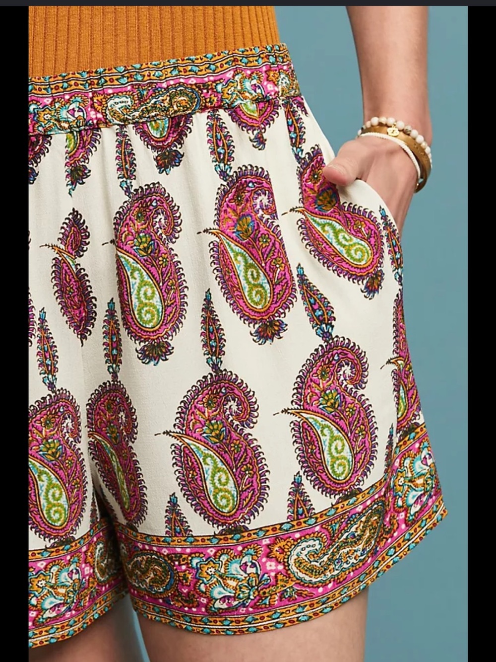 Ett:twa by Anthropologie paisley print shorts Medium